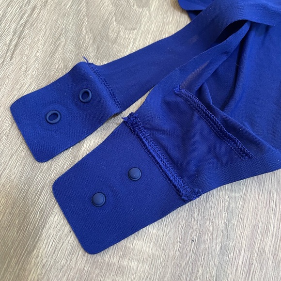 LULULEMON Wundermost Nulu Mesh Long-Sleeve Crewneck Bodysuit - Blue - Picture 7 of 11